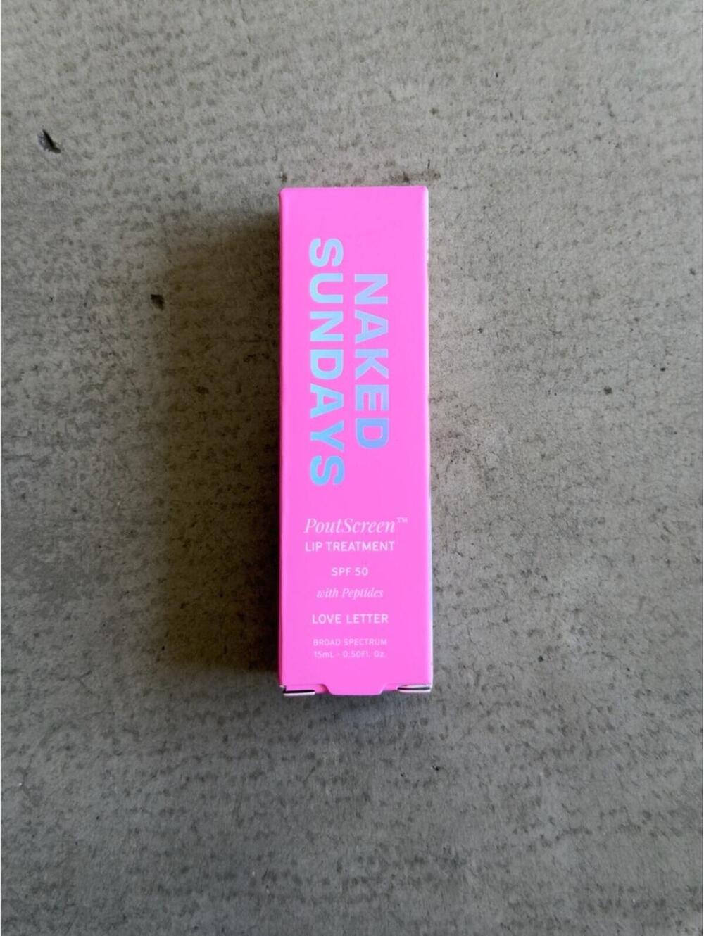 Naked Sundays / PoutScreen SPF50 Lip Treatment / Love Letter